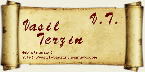 Vasil Terzin vizit kartica